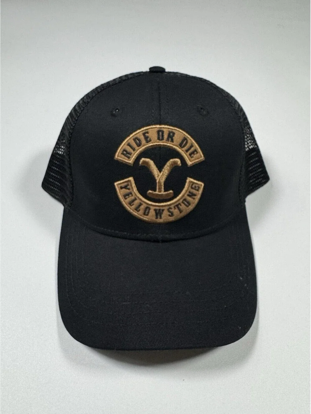 Yellowstone Ride Or Die Trucker Hat Black Mesh Snapback Paramount TV Series Cap